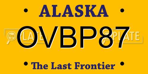 OVBP87 Alaska License Plate