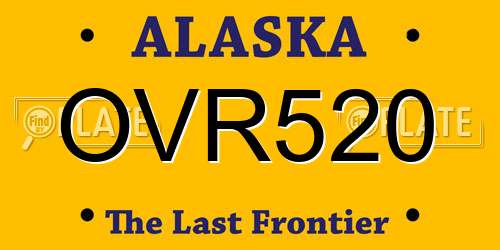 OVR520 Alaska License Plate
