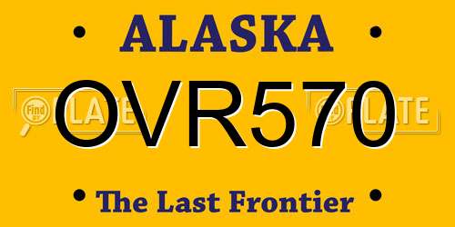OVR570 Alaska License Plate