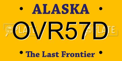 OVR57D Alaska License Plate
