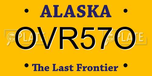 OVR57O Alaska License Plate