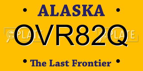 OVR82Q Alaska License Plate