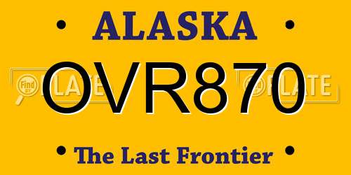 OVR870 Alaska License Plate