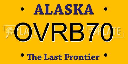OVRB70 Alaska License Plate