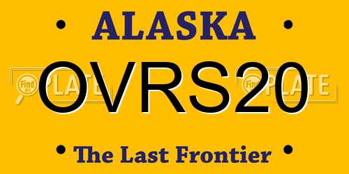 OVRS20 Alaska License Plate