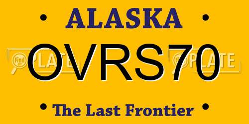 OVRS70 Alaska License Plate