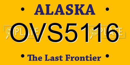 OVS5116 Alaska License Plate