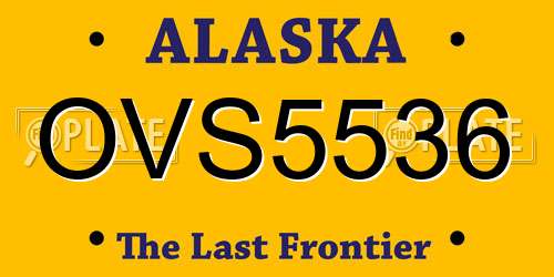 OVS5536 Alaska License Plate