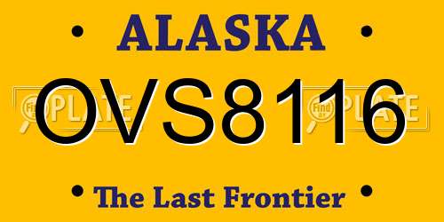 OVS8116 Alaska License Plate