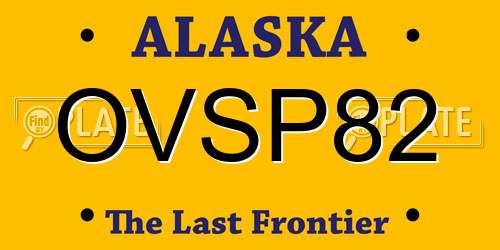 OVSP82 Alaska License Plate