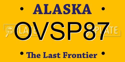 OVSP87 Alaska License Plate