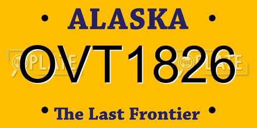 OVT1826 Alaska License Plate