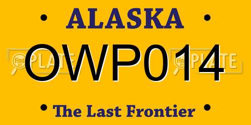 OWP014 Alaska License Plate
