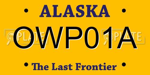 OWP01A Alaska License Plate