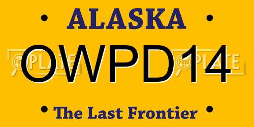 OWPD14 Alaska License Plate