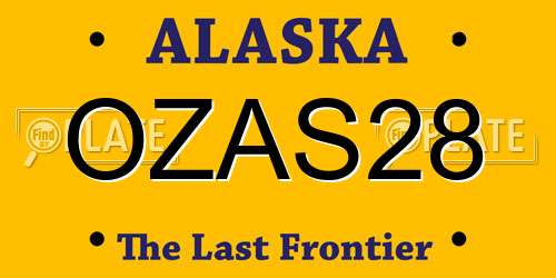 OZAS28 Alaska License Plate