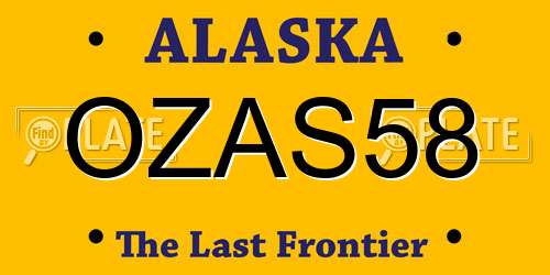 OZAS58 Alaska License Plate
