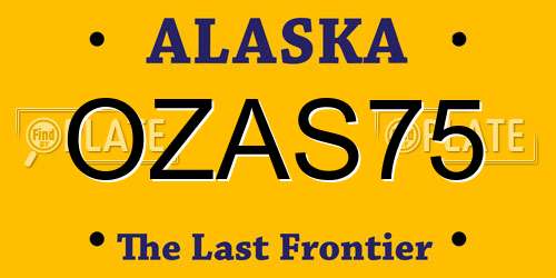 OZAS75 Alaska License Plate