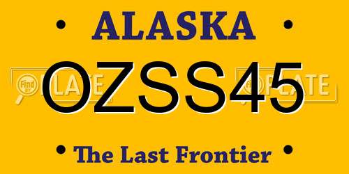 OZSS45 Alaska License Plate