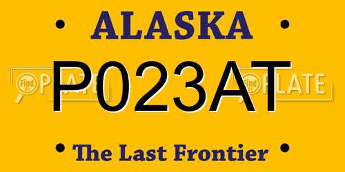 P023AT Alaska License Plate