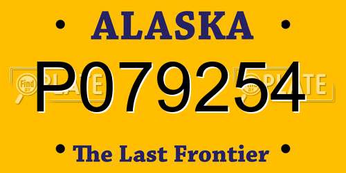 P079254 Alaska License Plate
