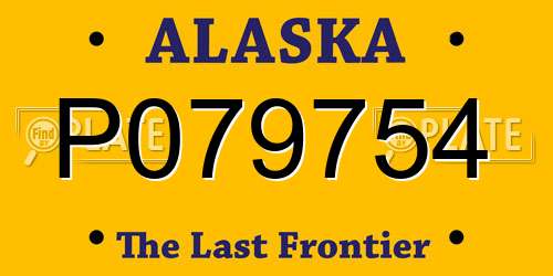 P079754 Alaska License Plate