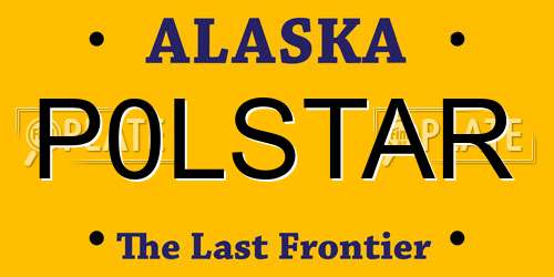 P0LSTAR Alaska License Plate