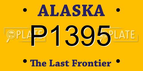 P1395 Alaska License Plate