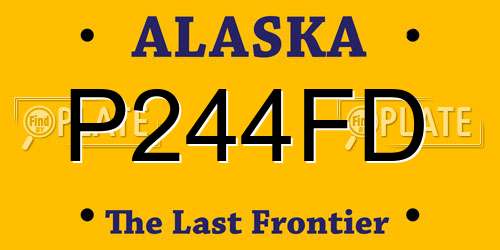 P244FD Alaska License Plate