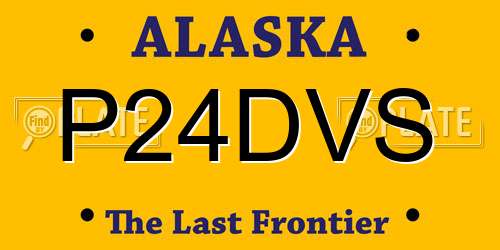 P24DVS Alaska License Plate