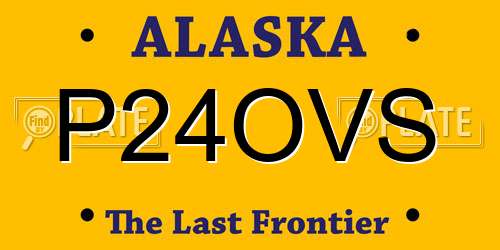 P24OVS Alaska License Plate