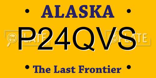 P24QVS Alaska License Plate