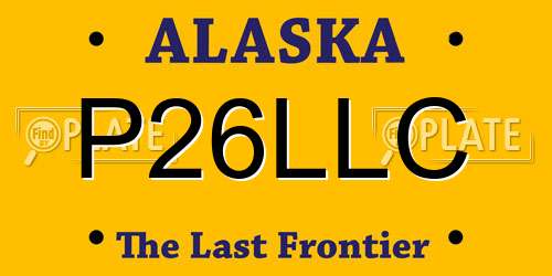 P26LLC Alaska License Plate
