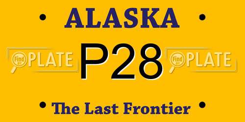 P28 Alaska License Plate