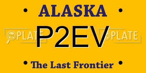 P2EV Alaska License Plate