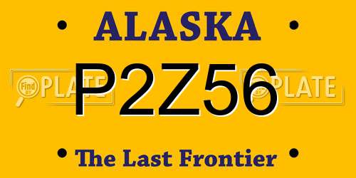 P2Z56 Alaska License Plate