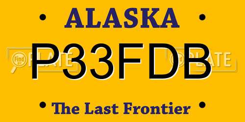 P33FDB Alaska License Plate
