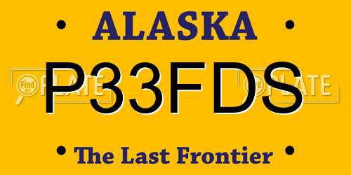 P33FDS Alaska License Plate