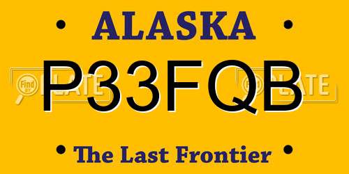 P33FQB Alaska License Plate