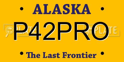P42PRO Alaska License Plate
