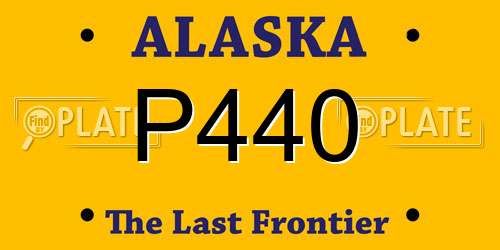 P440 Alaska License Plate
