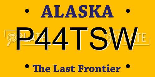 P44TSW Alaska License Plate
