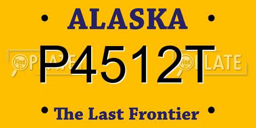 P4512T Alaska License Plate