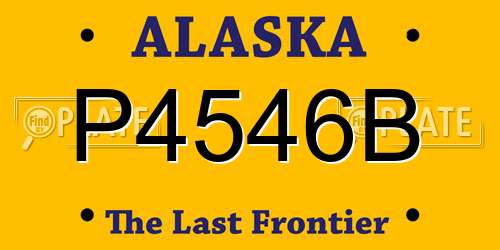 P4546B Alaska License Plate