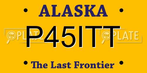 P45ITT Alaska License Plate