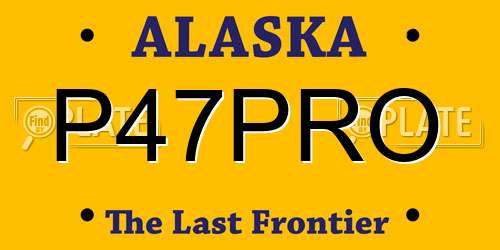 P47PRO Alaska License Plate