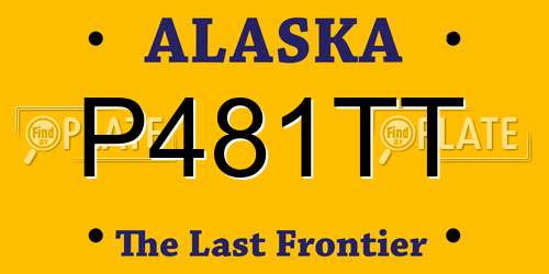 P481TT Alaska License Plate