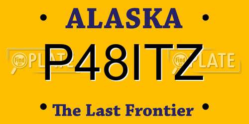 P48ITZ Alaska License Plate