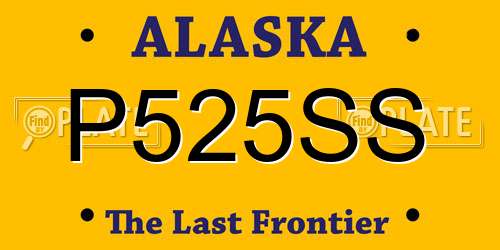 P525SS Alaska License Plate