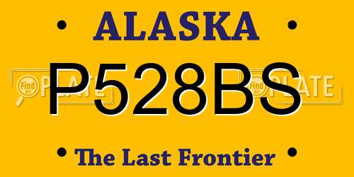 P528BS Alaska License Plate